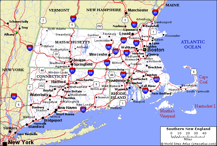 Map New England